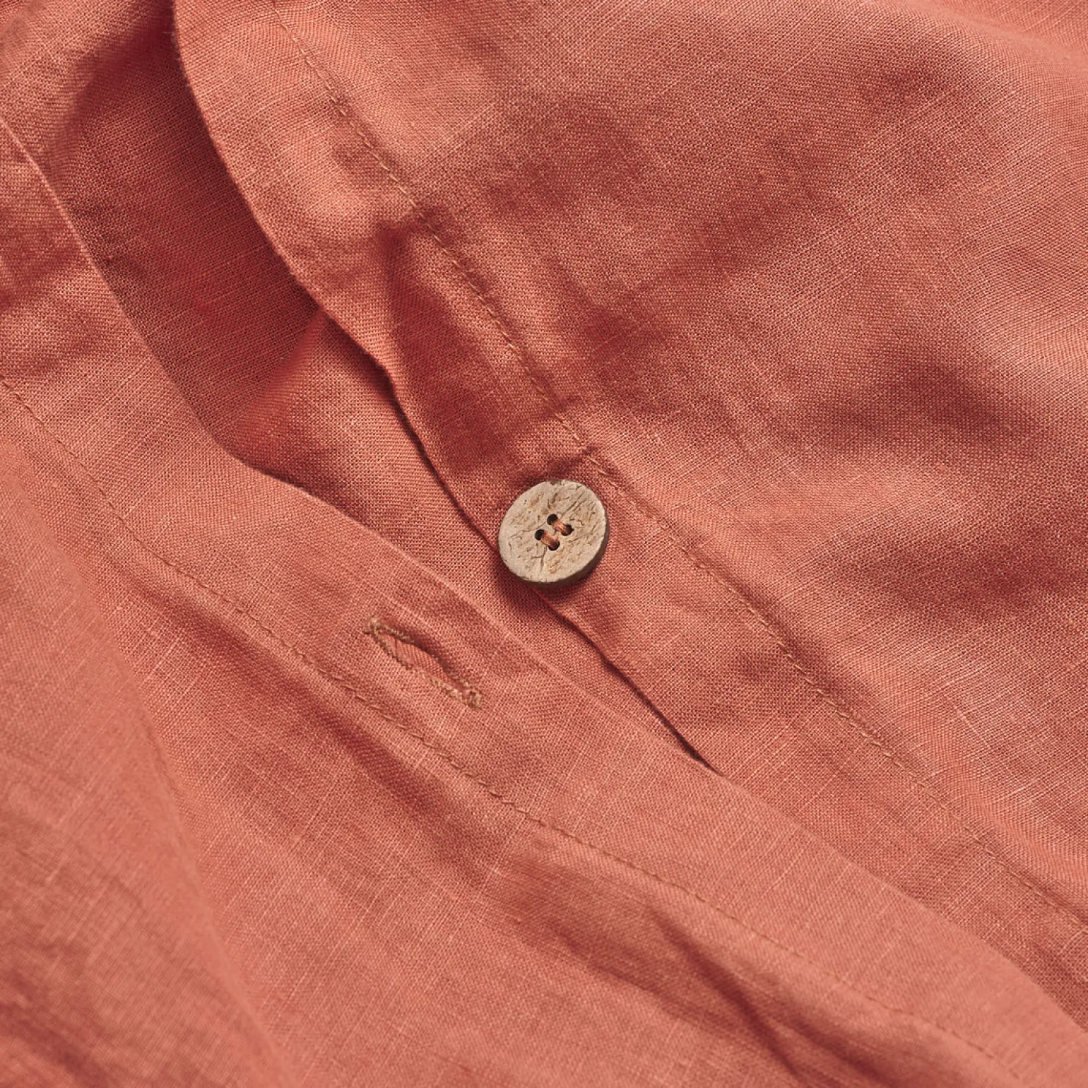Burnt Orange Linen Blend Duvet Cover