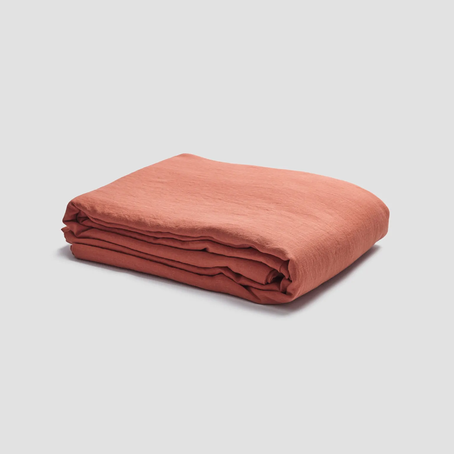 Burnt Orange Linen Blend Duvet Cover