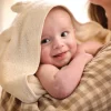 Chalk Cotton Woodland Animal Hooded Towel