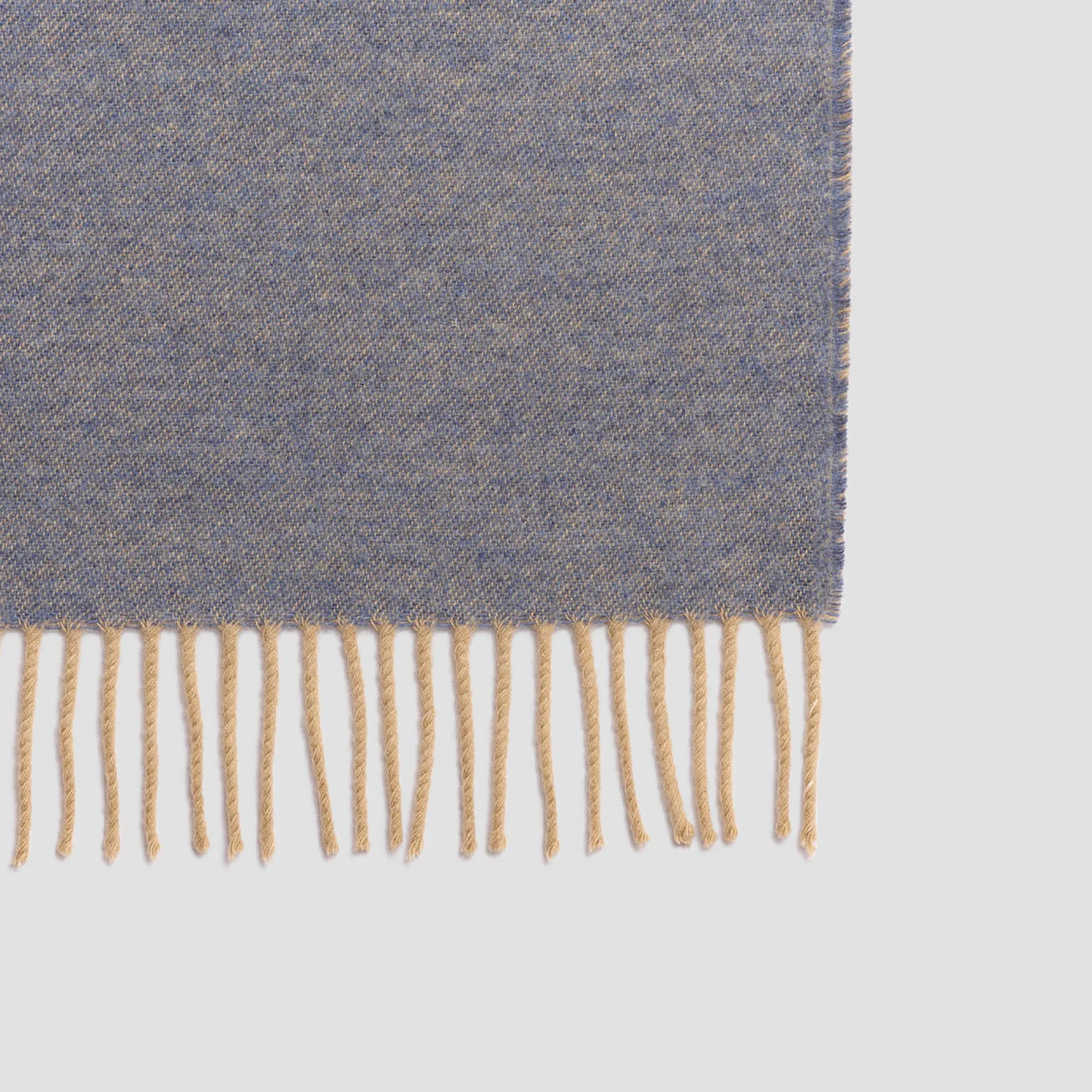 Dusk Blue Botanical Wool Blanket