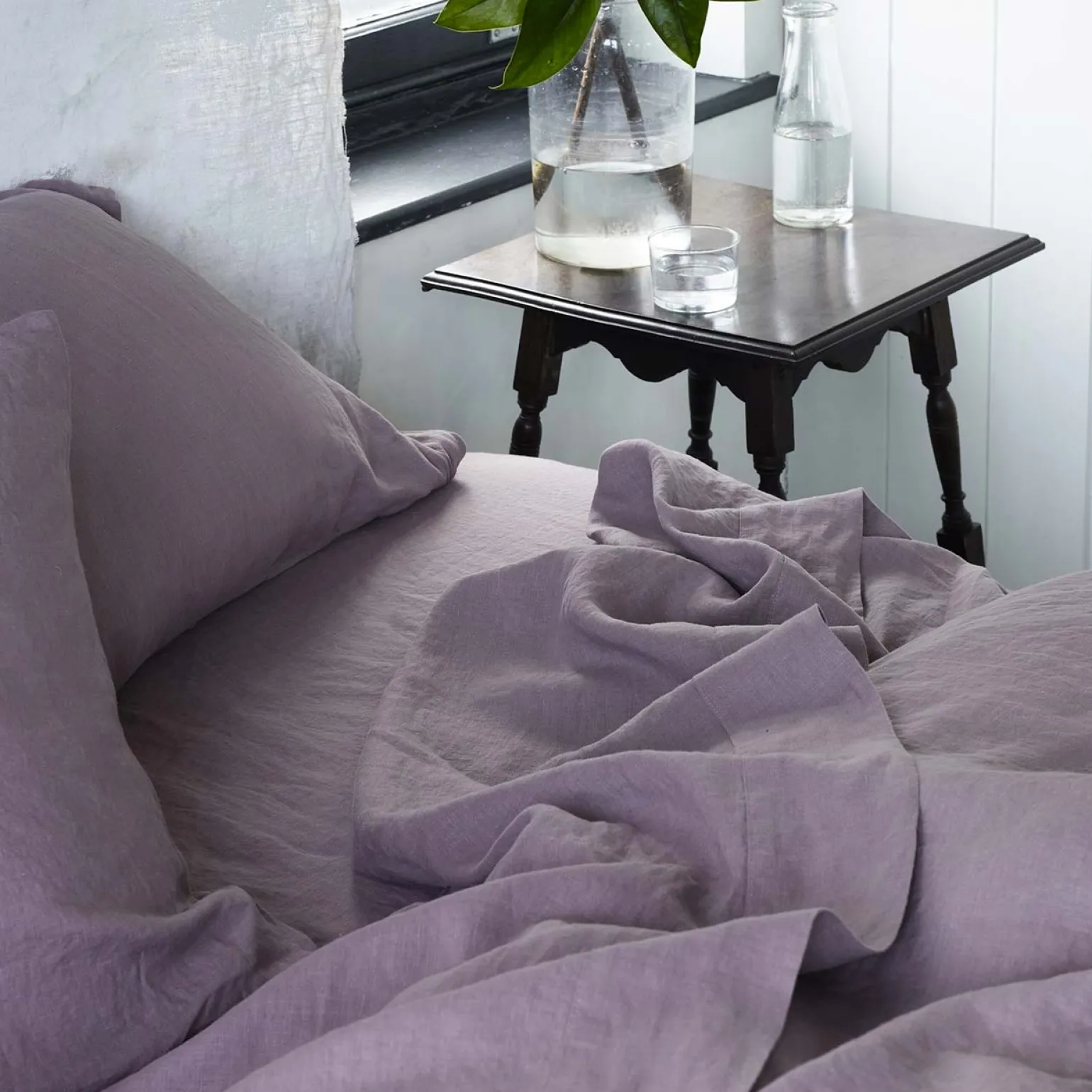 Elderberry 100% Linen Flat Sheet