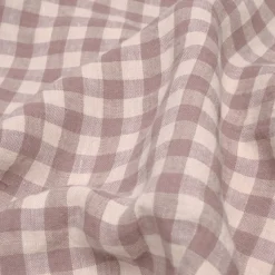 Elderberry Gingham 100% Linen Fitted Sheet