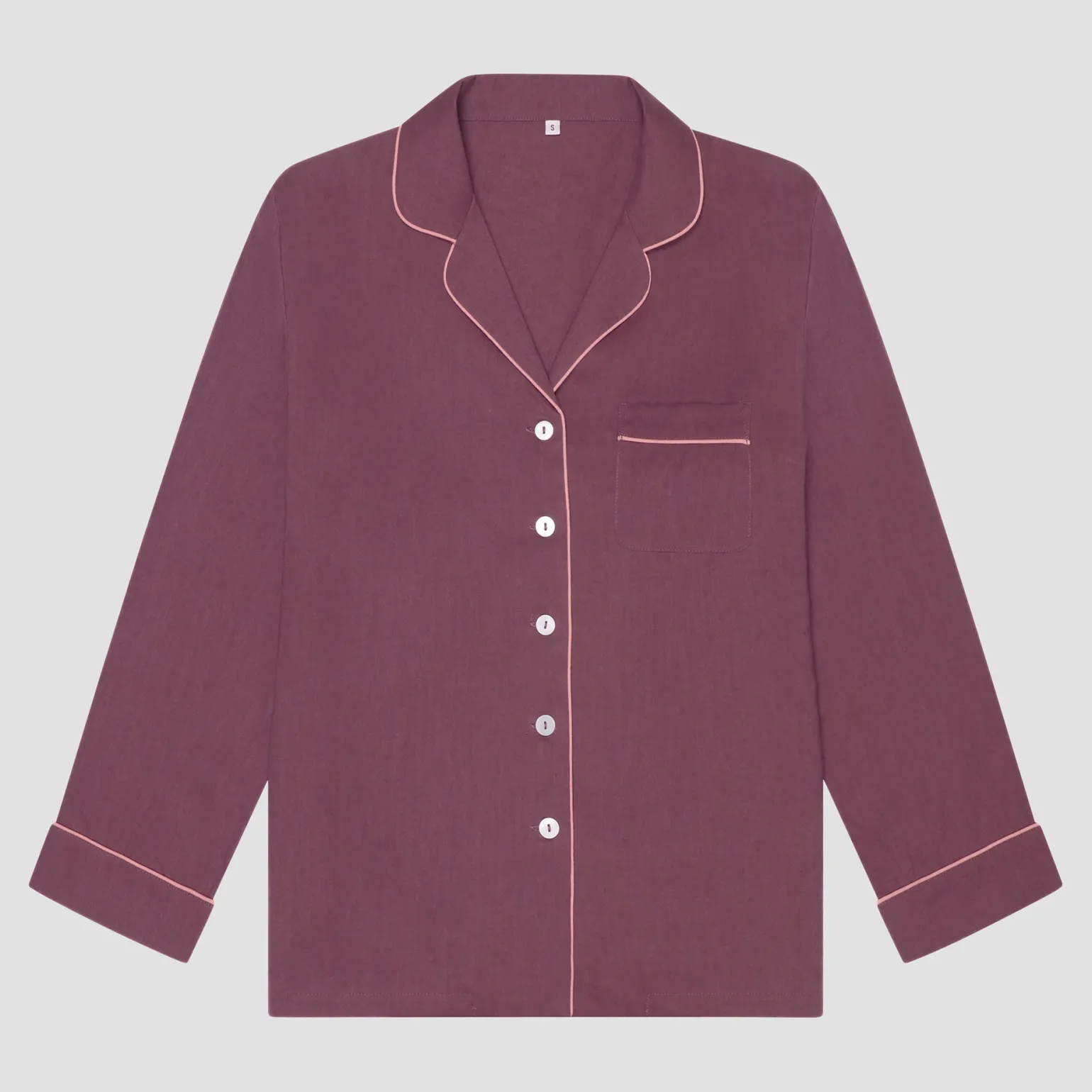 Fresh Fig Linen Pajama Shirt