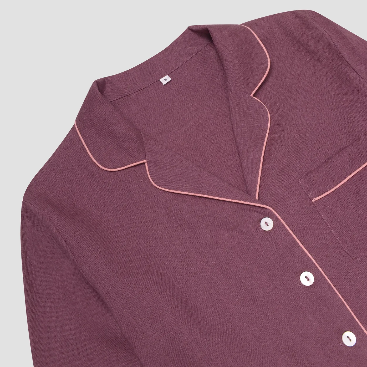 Fresh Fig Linen Pajama Shirt