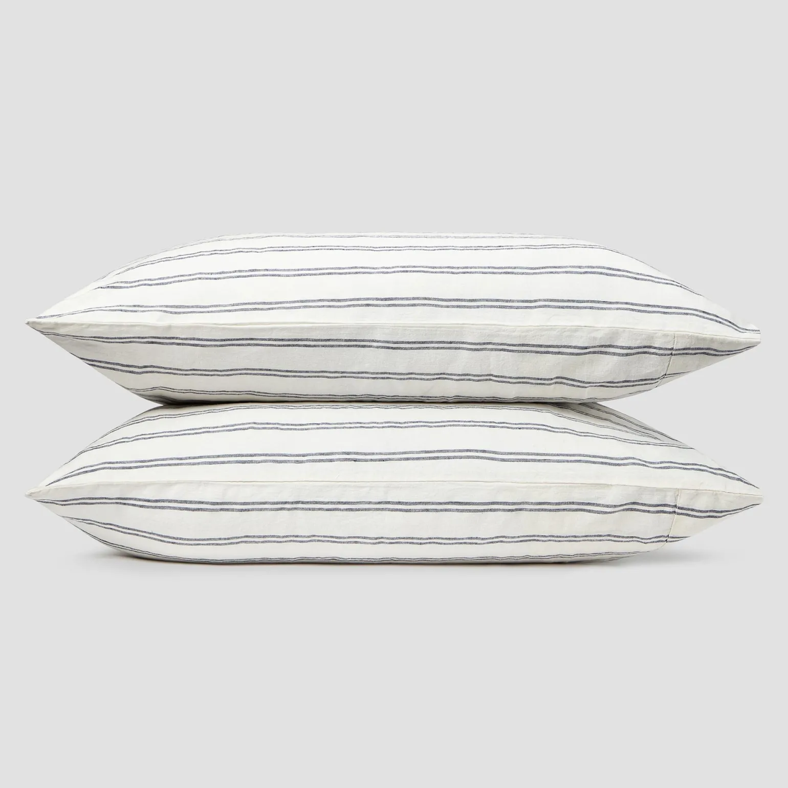 Ivory Kemptown Stripe Linen Blend Pillowcase (Pair)