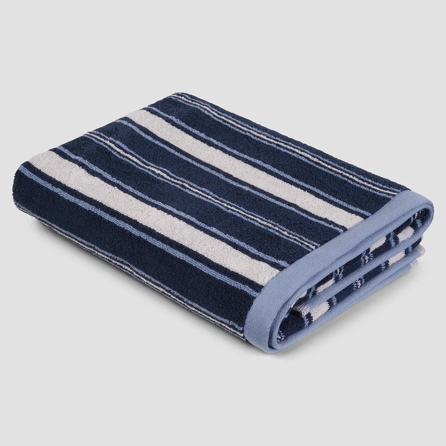 Marina Blue Shoreham Stripe Cotton Towels