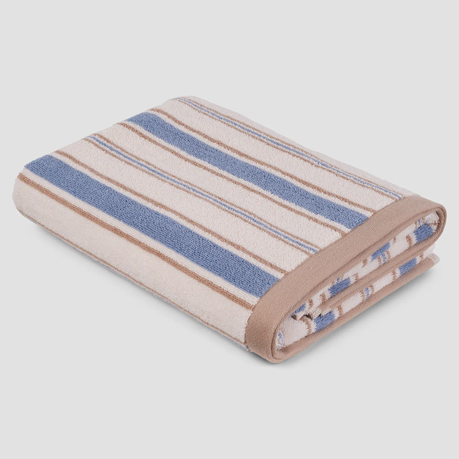 Meadow Blue Shoreham Stripe Cotton Towels