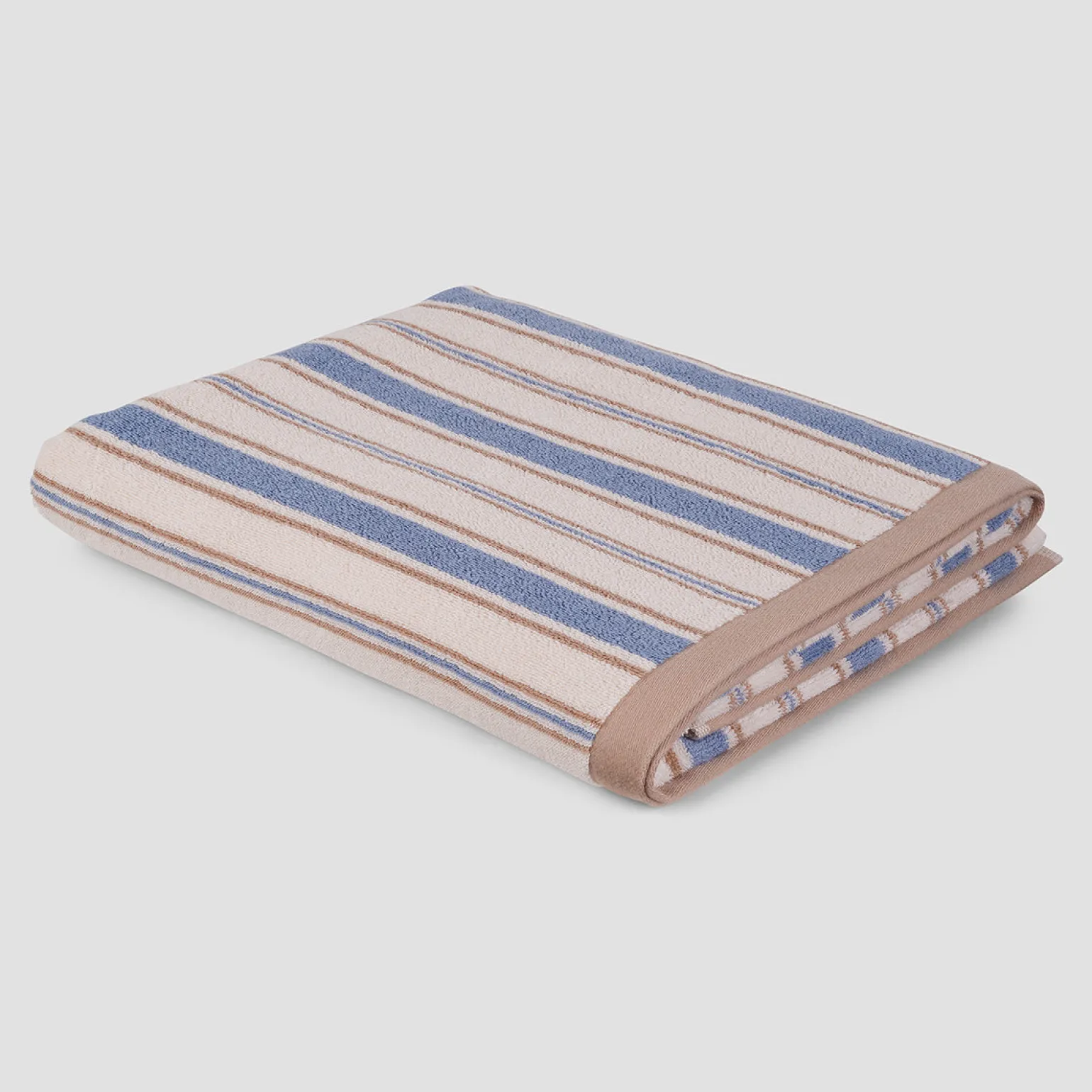 Meadow Blue Shoreham Stripe Cotton Towels