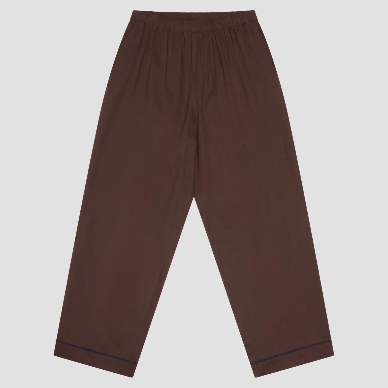 Men's Conker Brown Linen Pajama Pants
