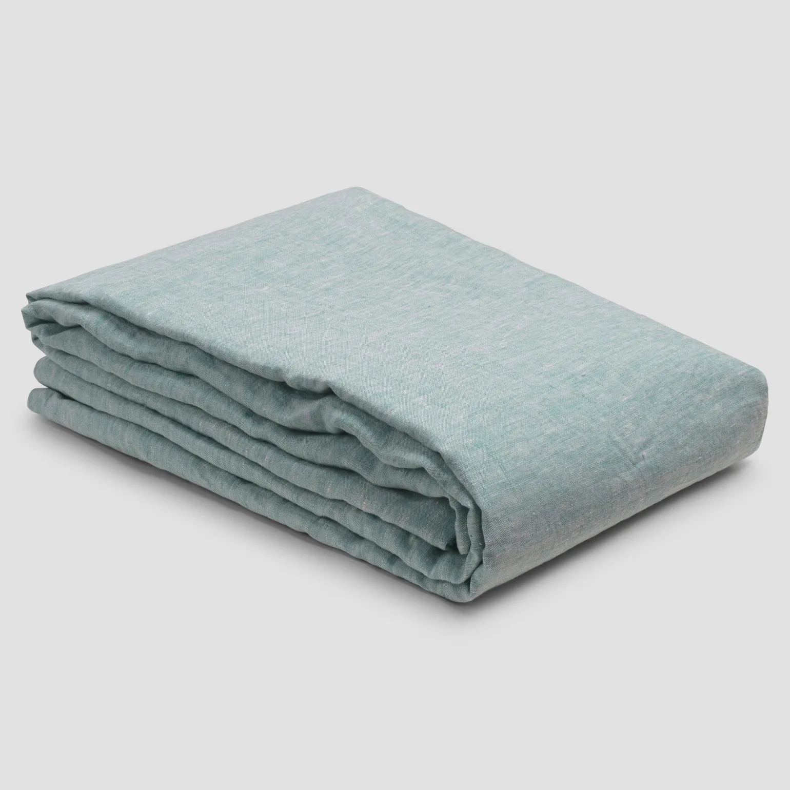 Mist Chambray Plain Linen Blend Duvet Cover