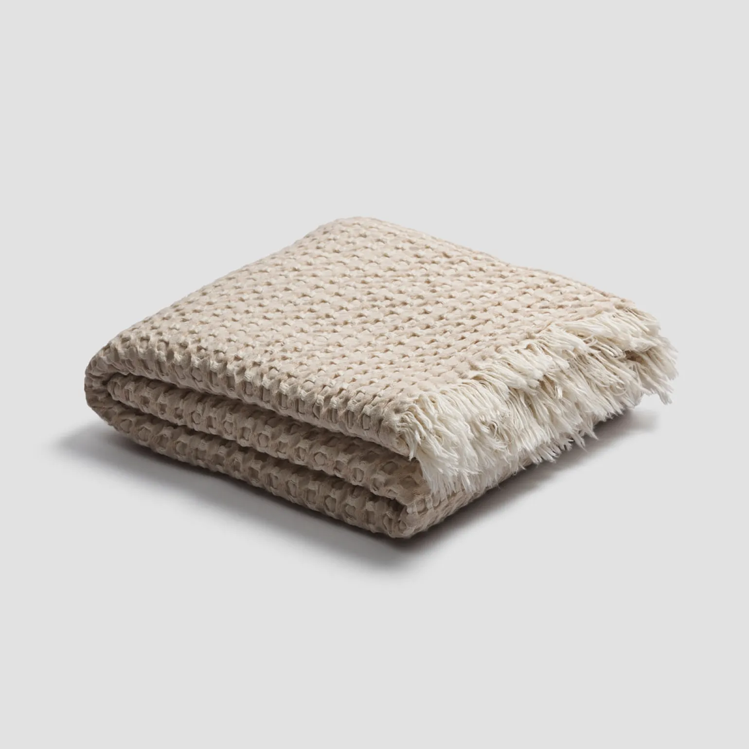 Oat Milk Textured Knit Throw