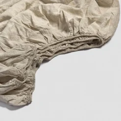 Oatmeal Linen Blend Fitted Sheet