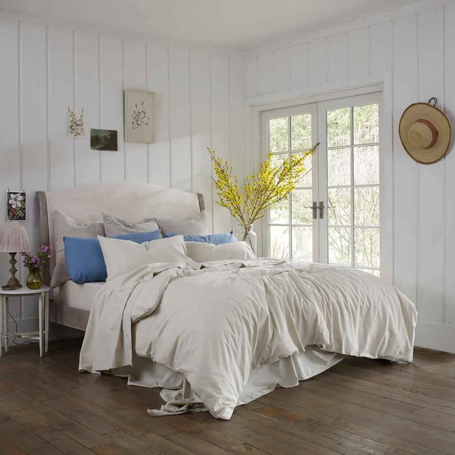 Parchment Washed Cotton Percale Pillowcases (Pair)