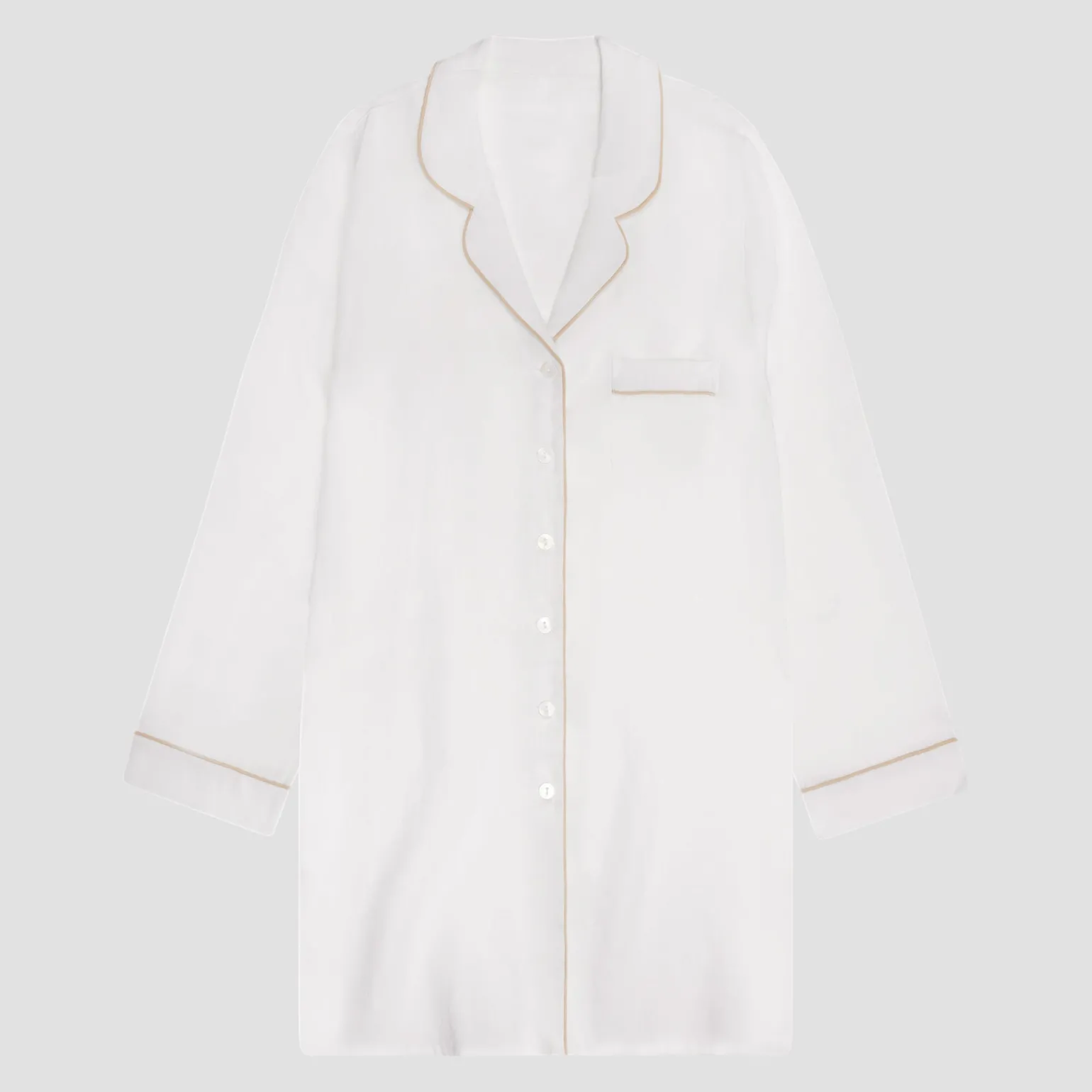 Pearl Linen Night Shirt