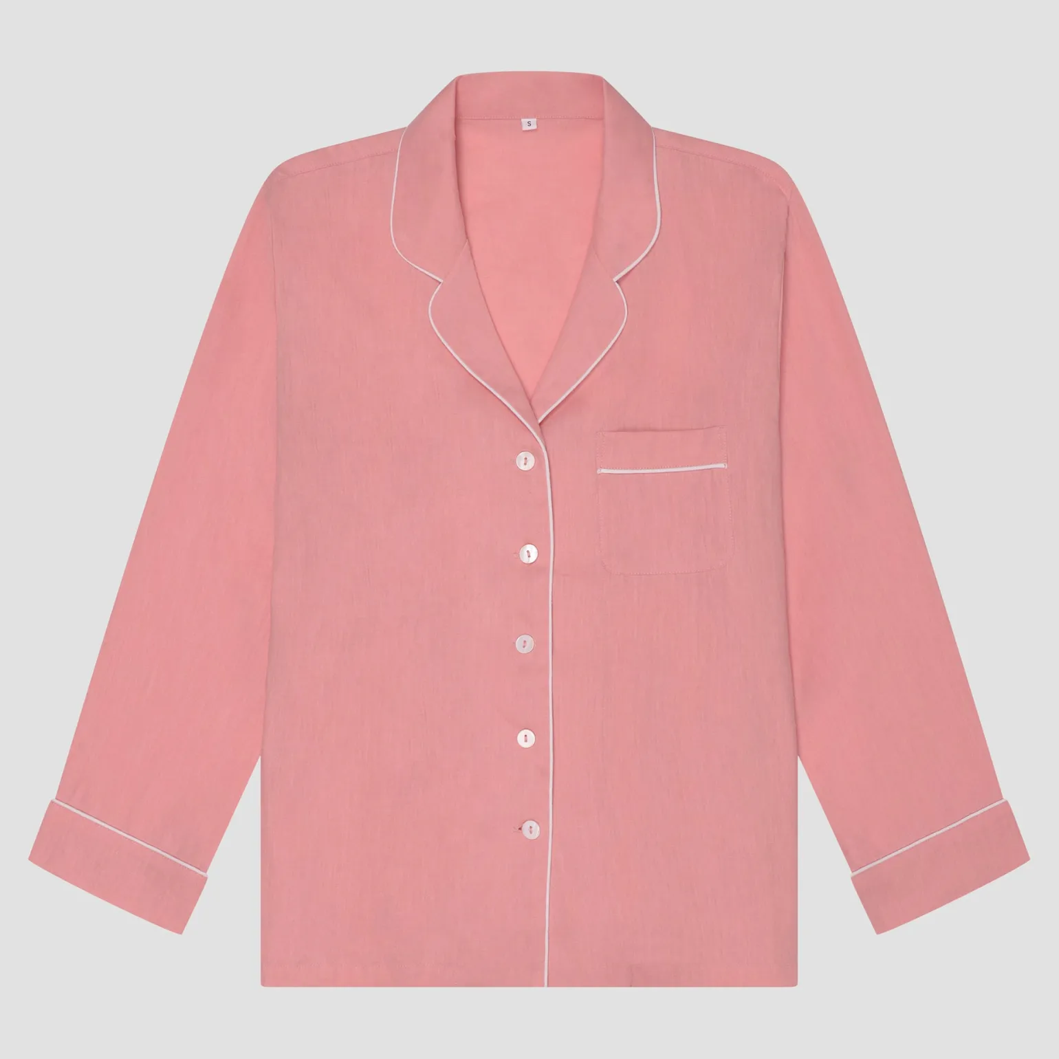 Pink Bloom Linen Pajama Shirt