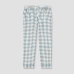 Warm Blue Gingham Linen Pajama pants
