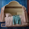 Warm Clay Somerley Stripe Linen Blend Flat Sheet